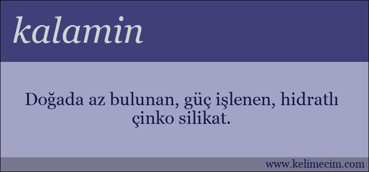 kalamin kelimesinin anlamı ne demek?