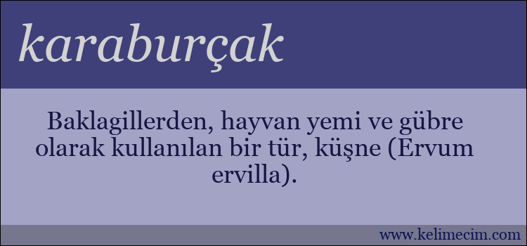 karaburçak kelimesinin anlamı ne demek?