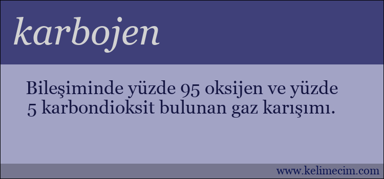 karbojen kelimesinin anlamı ne demek?