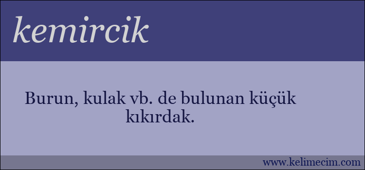 kemircik kelimesinin anlamı ne demek?