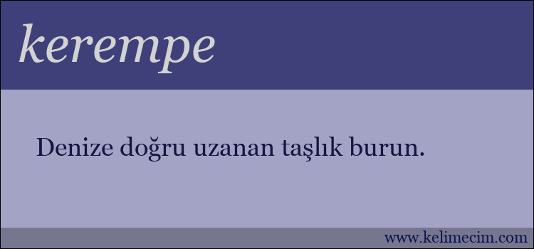 kerempe kelimesinin anlamı ne demek?