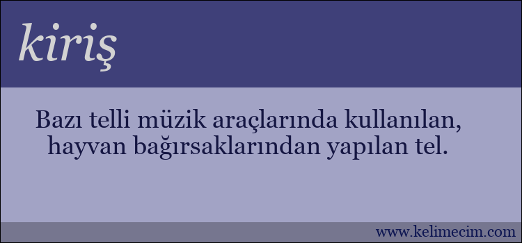 kiriş kelimesinin anlamı ne demek?