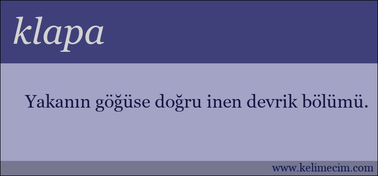 klapa kelimesinin anlamı ne demek?