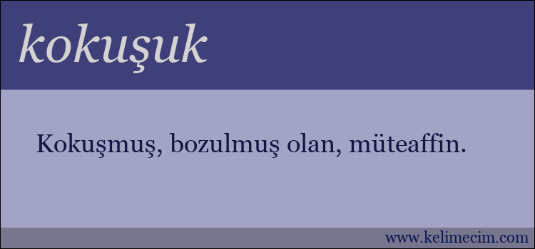 kokuşuk kelimesinin anlamı ne demek?