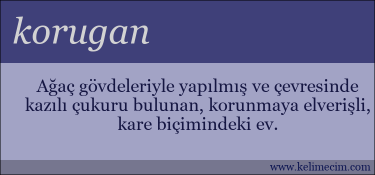 korugan kelimesinin anlamı ne demek?