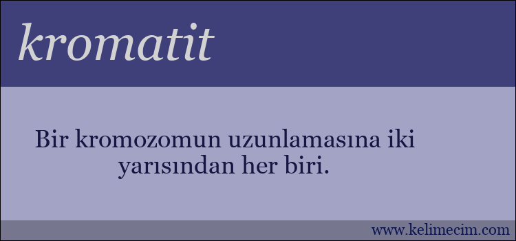 kromatit kelimesinin anlamı ne demek?