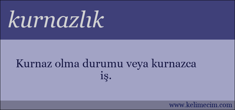 kurnazlık kelimesinin anlamı ne demek?