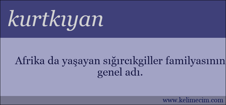 kurtkıyan kelimesinin anlamı ne demek?