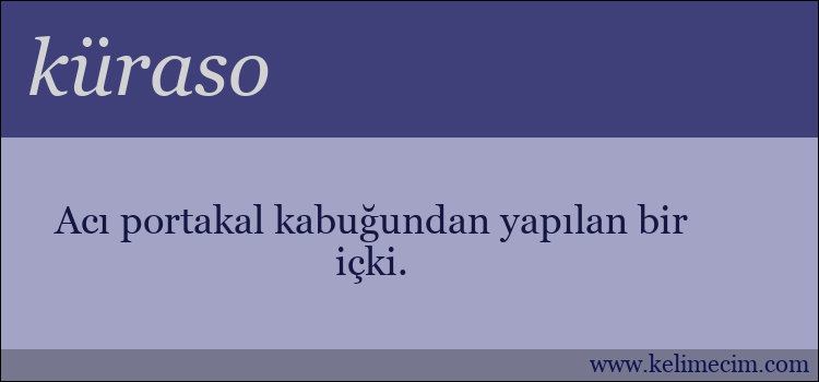 küraso kelimesinin anlamı ne demek?