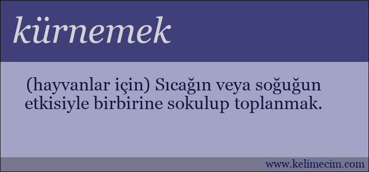 kürnemek kelimesinin anlamı ne demek?