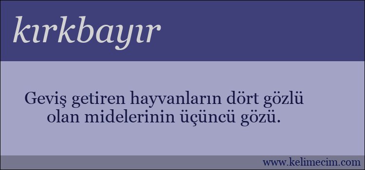 kırkbayır kelimesinin anlamı ne demek?