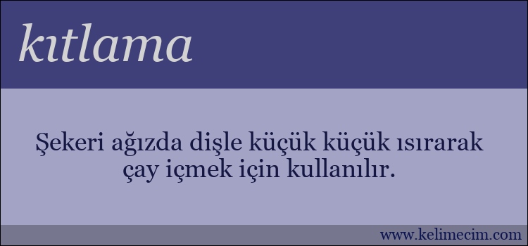 kıtlama kelimesinin anlamı ne demek?