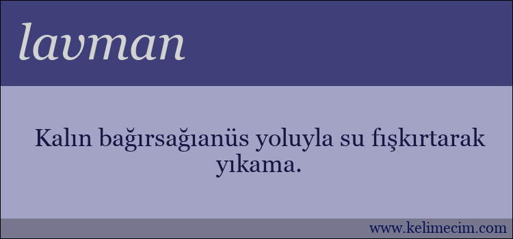 lavman kelimesinin anlamı ne demek?