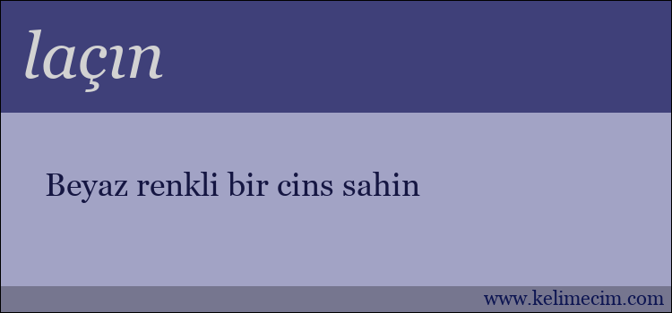 laçın kelimesinin anlamı ne demek?