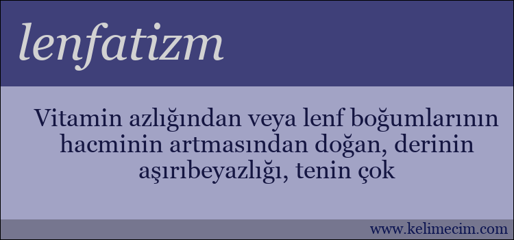 lenfatizm kelimesinin anlamı ne demek?