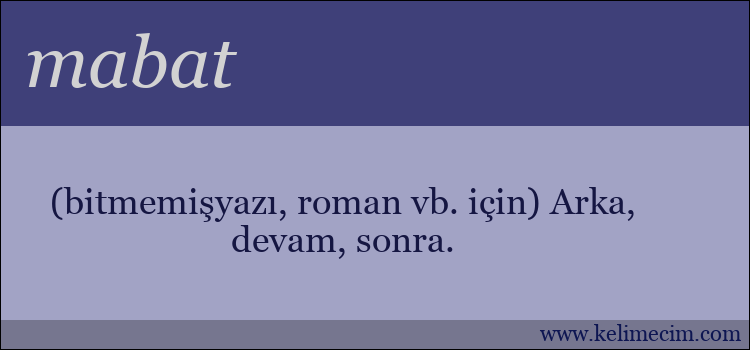 mabat kelimesinin anlamı ne demek?