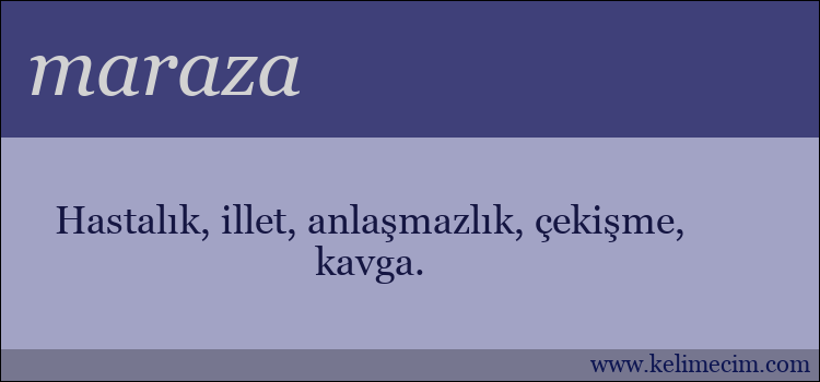 maraza kelimesinin anlamı ne demek?