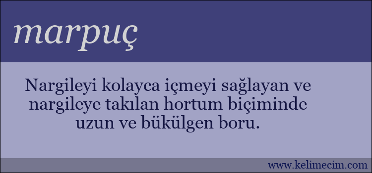 marpuç kelimesinin anlamı ne demek?