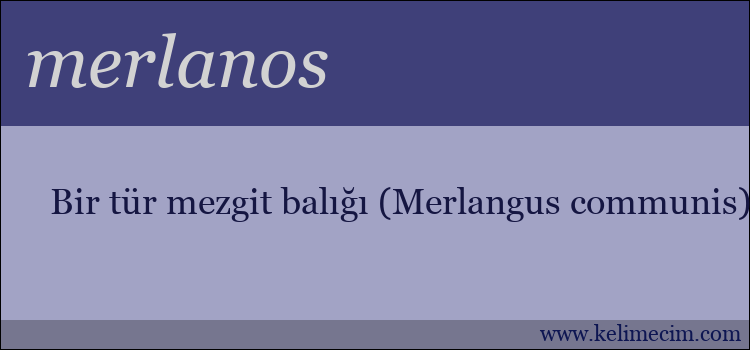 merlanos kelimesinin anlamı ne demek?