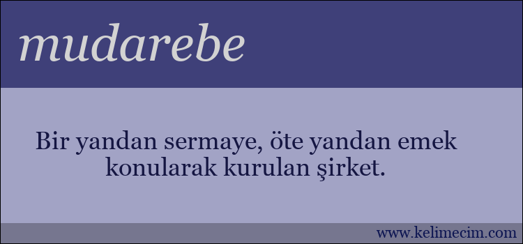 mudarebe kelimesinin anlamı ne demek?