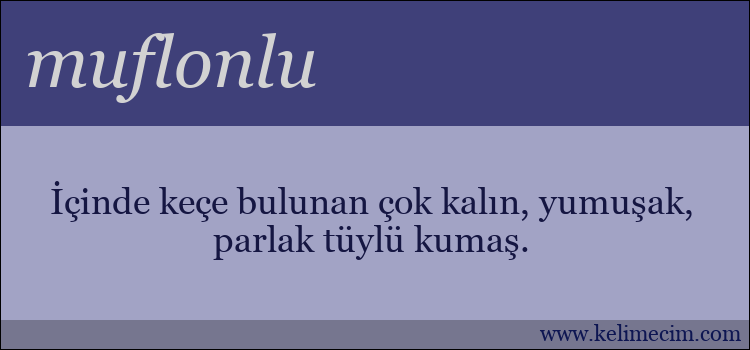 muflonlu kelimesinin anlamı ne demek?