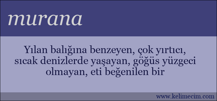 murana kelimesinin anlamı ne demek?