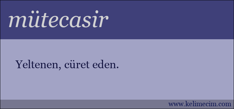 mütecasir kelimesinin anlamı ne demek?