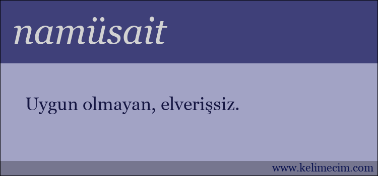 namüsait kelimesinin anlamı ne demek?