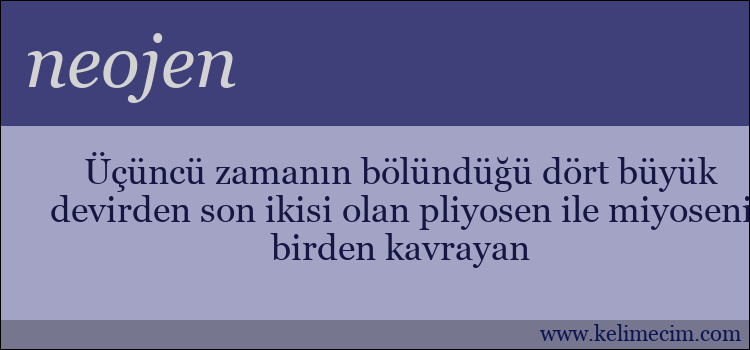 neojen kelimesinin anlamı ne demek?