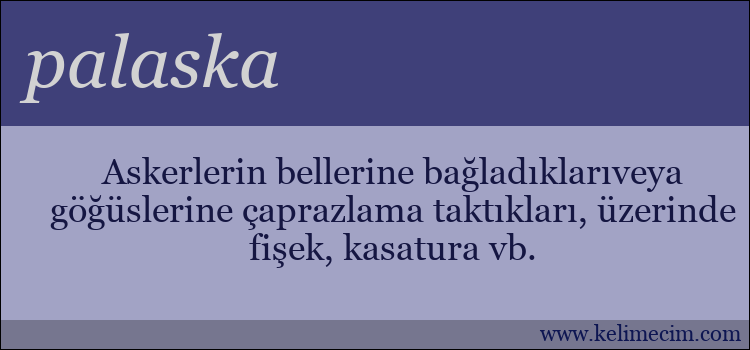 palaska kelimesinin anlamı ne demek?