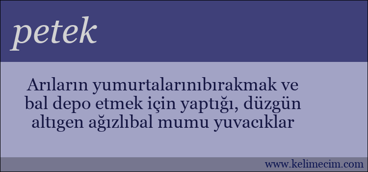 petek kelimesinin anlamı ne demek?