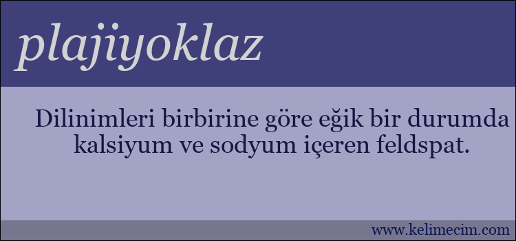 plajiyoklaz kelimesinin anlamı ne demek?