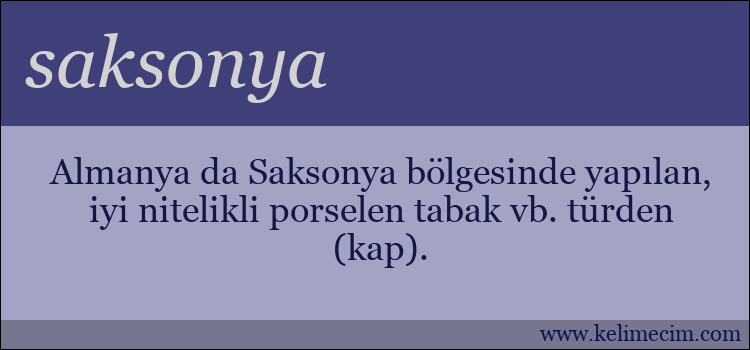 saksonya kelimesinin anlamı ne demek?