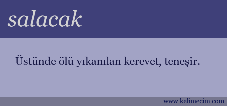 salacak kelimesinin anlamı ne demek?