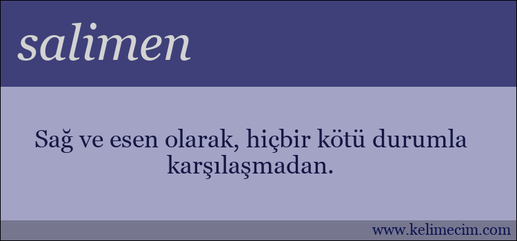 salimen kelimesinin anlamı ne demek?