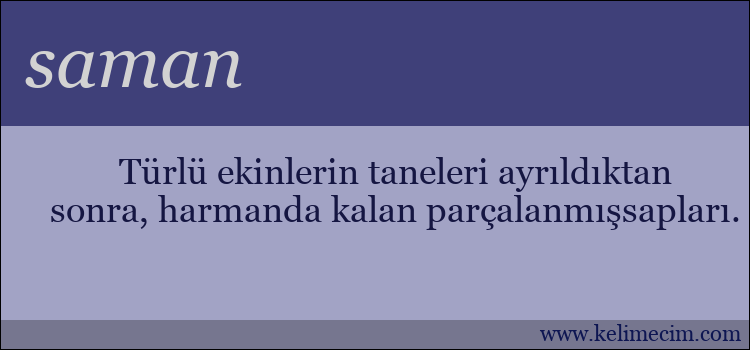 saman kelimesinin anlamı ne demek?