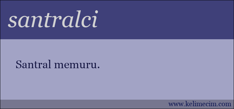 santralci kelimesinin anlamı ne demek?