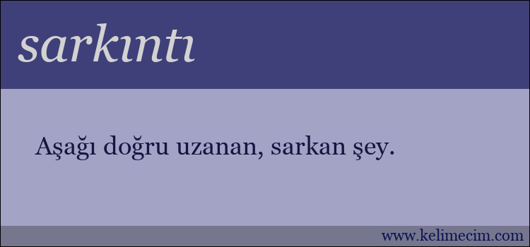 sarkıntı kelimesinin anlamı ne demek?