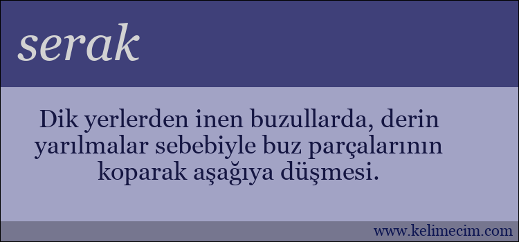 serak kelimesinin anlamı ne demek?