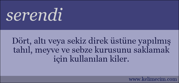 serendi kelimesinin anlamı ne demek?