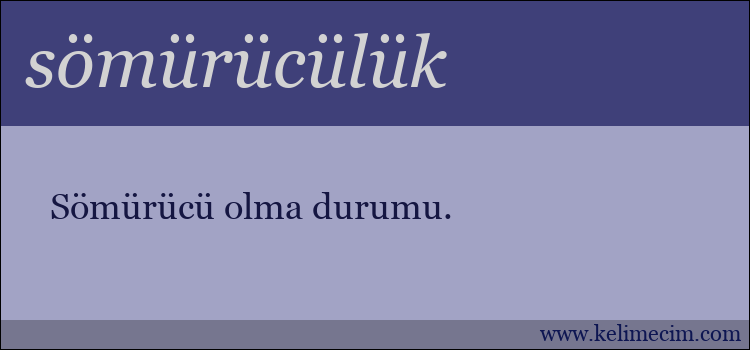 sömürücülük kelimesinin anlamı ne demek?