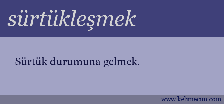 sürtükleşmek kelimesinin anlamı ne demek?