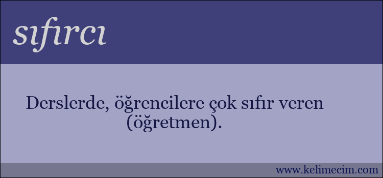 sıfırcı kelimesinin anlamı ne demek?