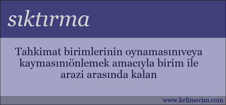 sıktırma kelimesinin anlamı ne demek?