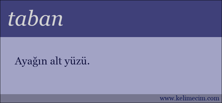 taban kelimesinin anlamı ne demek?