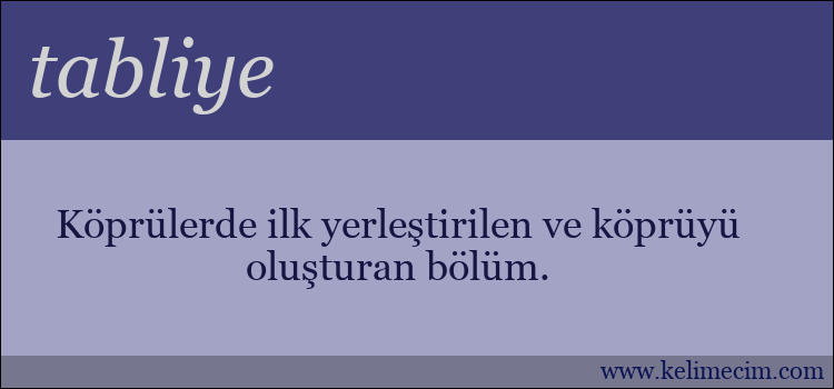 tabliye kelimesinin anlamı ne demek?