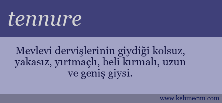 tennure kelimesinin anlamı ne demek?