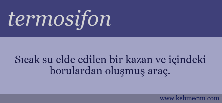 termosifon kelimesinin anlamı ne demek?