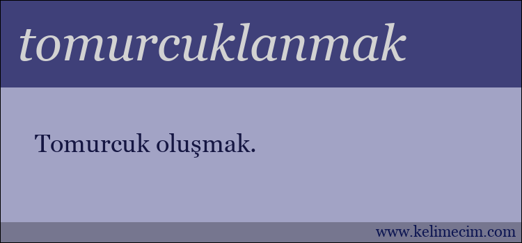 tomurcuklanmak kelimesinin anlamı ne demek?