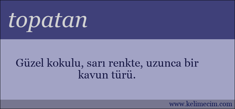 topatan kelimesinin anlamı ne demek?